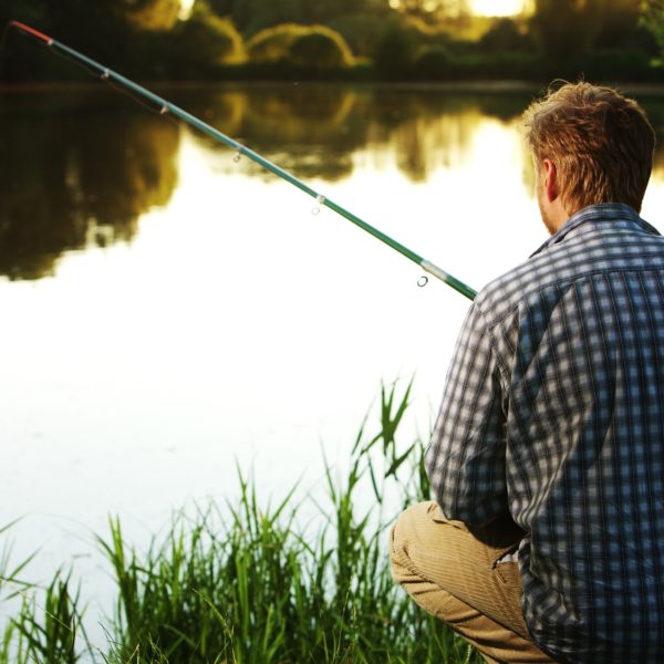 a man fishing