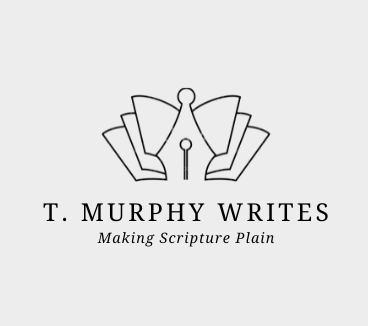 T. Murphy Writes Logo with pen tip and pages